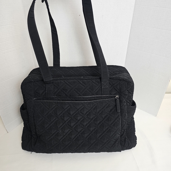 Vera Bradley Stroll Around Baby Bag Diaper Tote Black Quilted - Picture 8 of 14